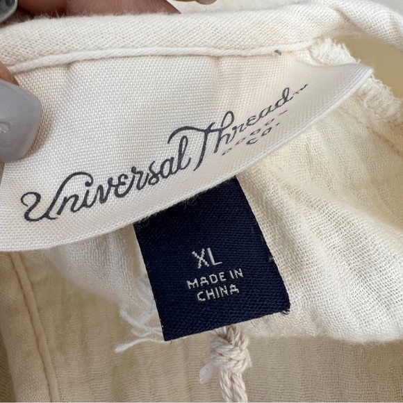 UNIVERSAL THREAD Peasant Puff Sleeve Top Dog Bone Size XL New With Tags - Picture 7 of 8